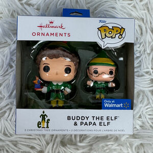 Hallmark Buddy the Elf and Papa Elf Funko POP! Ornament Set Christmas Tree NIB